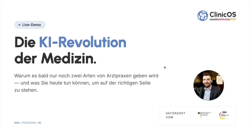 Vorschau: Die KI-Revolution der Medizin – Live-Demo